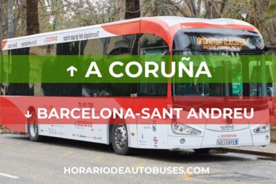 Horario de Autobuses A Coruña ⇒ Barcelona-Sant Andreu