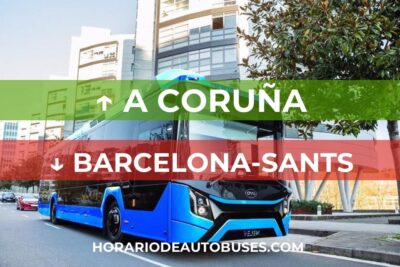 Horario de autobuses de A Coruña a Barcelona-Sants