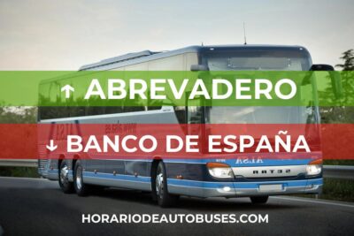 Horario de autobuses de Abrevadero a Banco de España