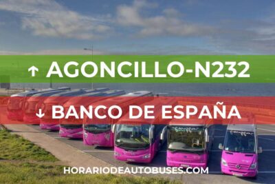 Horario de Autobuses Agoncillo-N232 ⇒ Banco de España