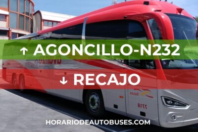 Horario de Autobuses: Agoncillo-N232 - Recajo