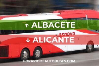 Horario de Autobuses Albacete ⇒ Alicante