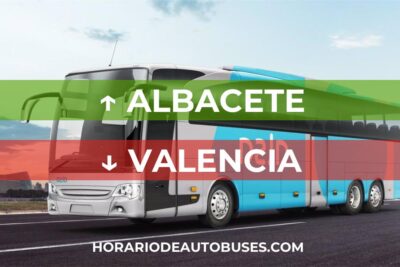 Albacete - Valencia: Horario de autobuses