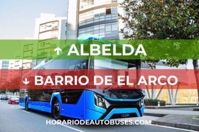 Horario de autobuses de Albelda a Barrio de El Arco