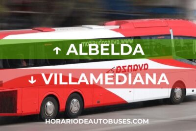 Horario de Autobuses Albelda ⇒ Villamediana