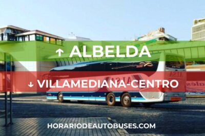 Horario de Autobuses Albelda ⇒ Villamediana-Centro