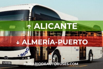 Horario de autobuses de Alicante a Almería-Puerto