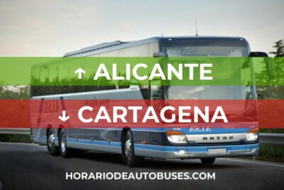 Horario de autobuses de Alicante a Cartagena