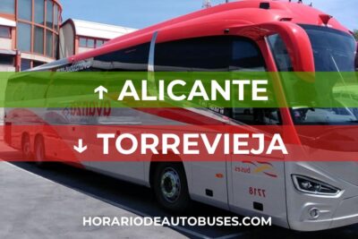 Horario de autobuses desde Alicante hasta Torrevieja