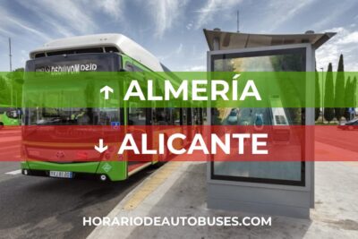 Horarios de Autobuses Almería - Alicante
