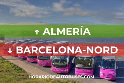Horario de autobuses desde Almería hasta Barcelona-Nord