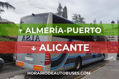 Horario de Autobuses Almería-Puerto ⇒ Alicante