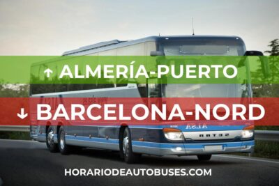 Almería-Puerto - Barcelona-Nord: Horario de autobuses