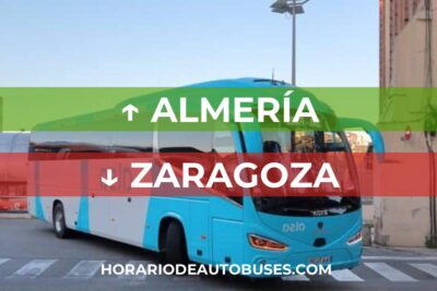 Almería - Zaragoza - Horario de Autobuses