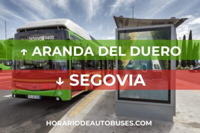 Horario de autobuses de Aranda del Duero a Segovia