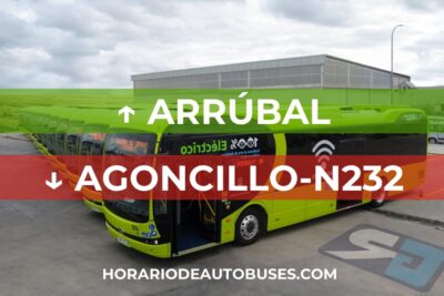 Horario de autobuses de Arrúbal a Agoncillo-N232