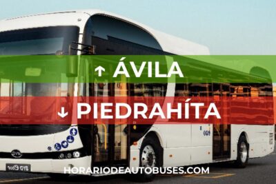 Horario de Autobuses Ávila ⇒ Piedrahíta