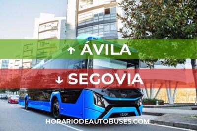 Horario de autobuses desde Ávila hasta Segovia