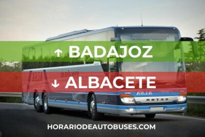 Horario de autobús Badajoz - Albacete