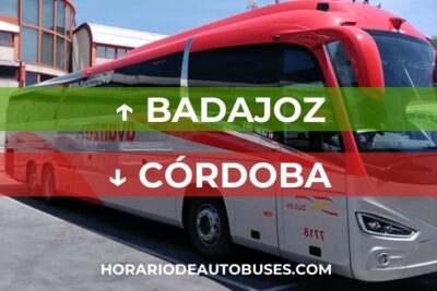 Horarios de Autobuses Badajoz - Córdoba
