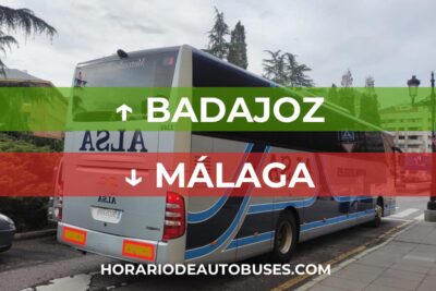 Horario de autobús Badajoz - Málaga