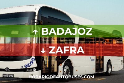 Horario de Autobuses: Badajoz - Zafra