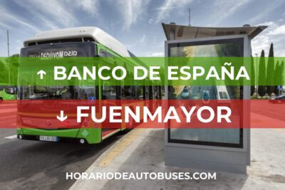 Horario de autobús Banco de España - Fuenmayor