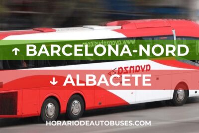 Horario de autobuses desde Barcelona-Nord hasta Albacete