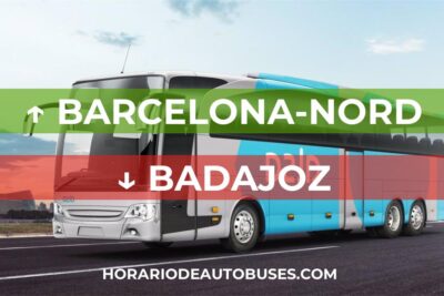 Horario de autobuses de Barcelona-Nord a Badajoz