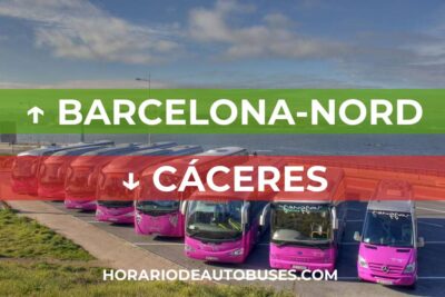 Horario de autobuses de Barcelona-Nord a Cáceres
