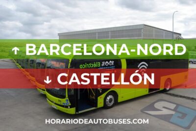 Barcelona-Nord - Castellón: Horario de Autobús