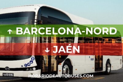 Horario de autobuses de Barcelona-Nord a Jaén