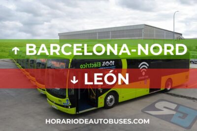 Horario de Autobuses Barcelona-Nord ⇒ León
