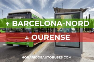 Horario de Autobuses Barcelona-Nord ⇒ Ourense