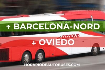 Horario de bus Barcelona-Nord - Oviedo