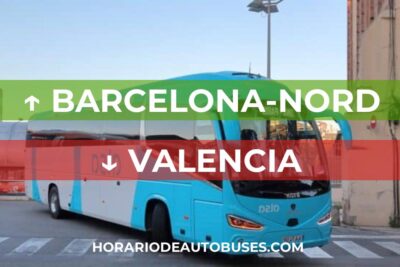 Horario de Autobuses Barcelona-Nord ⇒ Valencia