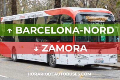 Horario de autobuses de Barcelona-Nord a Zamora
