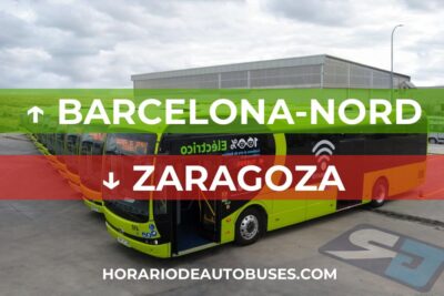 Horario de autobuses desde Barcelona-Nord hasta Zaragoza