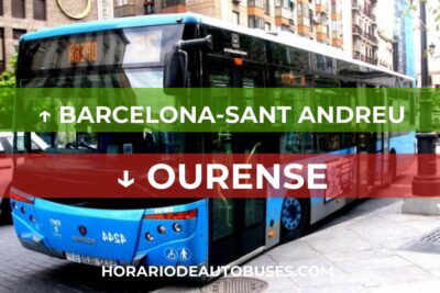 Horario de bus Barcelona-Sant Andreu - Ourense