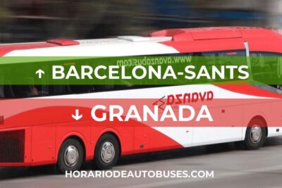 Horario de Autobuses Barcelona-Sants ⇒ Granada