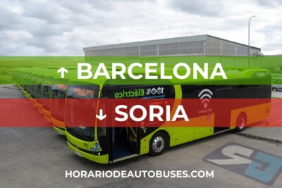 Barcelona - Soria: Horario de autobuses