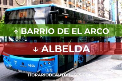 Barrio de El Arco - Albelda - Horario de Autobuses