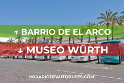 Horario de autobuses de Barrio de El Arco a Museo Würth