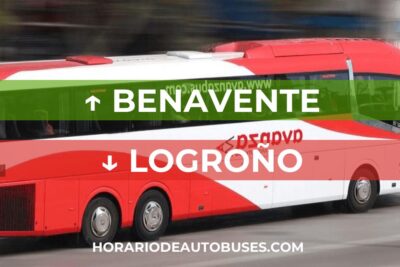 Horario de autobuses de Benavente a Logroño