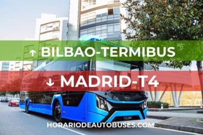 Horario de autobuses de Bilbao-Termibus a Madrid-T4