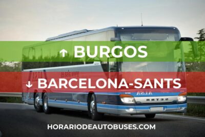 Horario de autobús Burgos - Barcelona-Sants