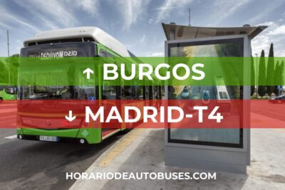 Horario de autobús Burgos - Madrid-T4