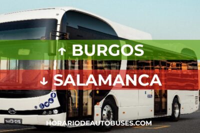Burgos - Salamanca: Horario de autobuses