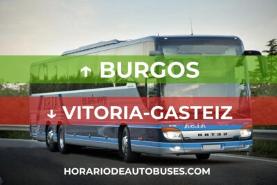 Burgos - Vitoria-Gasteiz: Horario de autobuses