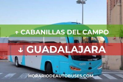 Cabanillas del Campo - Guadalajara: Horario de Autobús